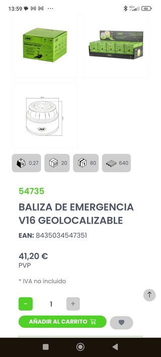 Baliza v16 Marca JBM