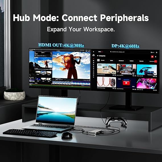 Capturadora de vídeo 4K HDMI para streaming/video