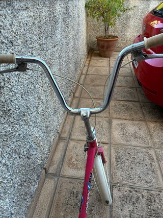Bicicleta rosa vintage