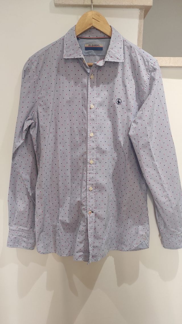 Camisa El Ganso Talla M Rayas Puntos
