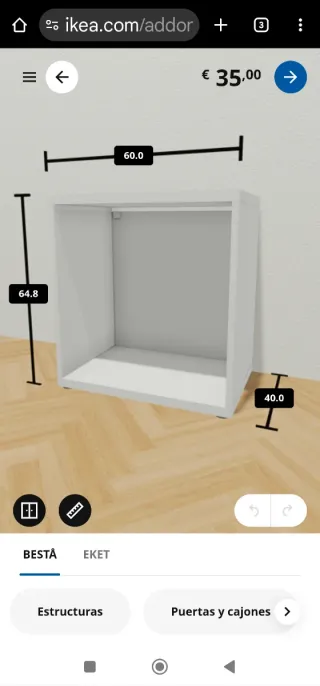 Armario modular Besta Ikea blanco