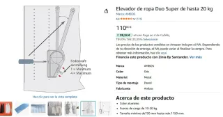 Perchero abatible para armario marca Ambos