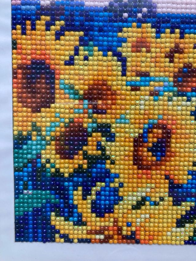 Cuadro Diamantes Flores y Cielo