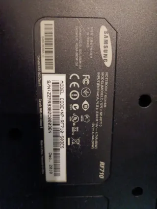 Portátil Samsung averiado