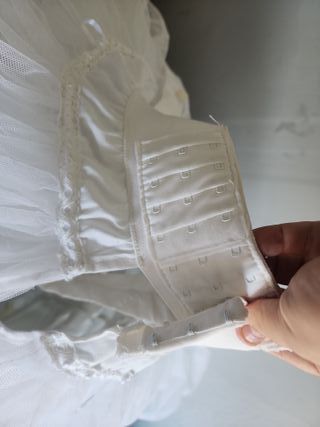 Cancán Fallera Niña 6-8 años Blanco