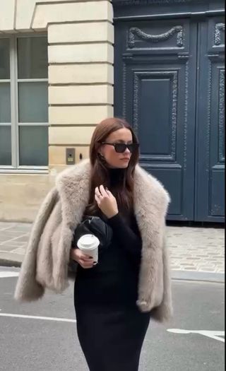 Pelliccia sintetica luxury marrone