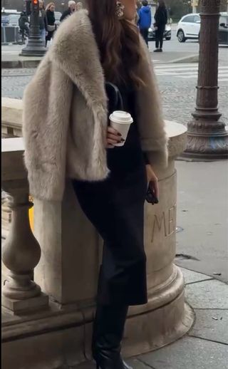 Pelliccia sintetica luxury marrone