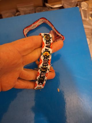 Bracciale Dior Tessuto Blu Rosso