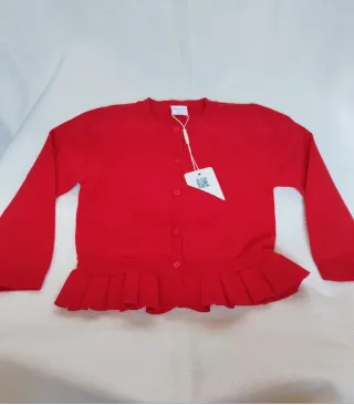 Casaco malha menina 4 anos vermelho