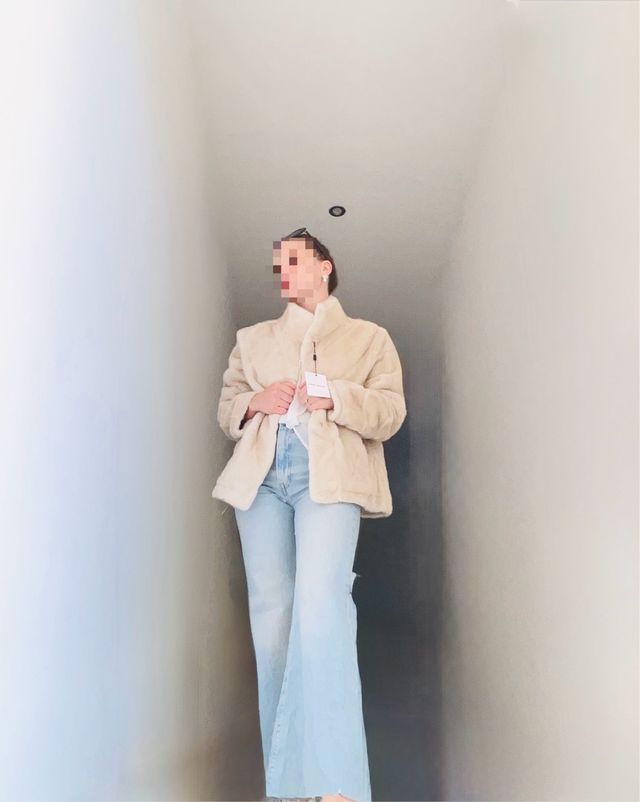 Pelliccia sintetica beige luxury