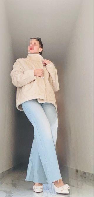 Pelliccia sintetica beige luxury