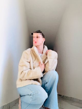 Pelliccia sintetica beige luxury