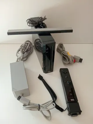  Nintendo Wii Negra Completa