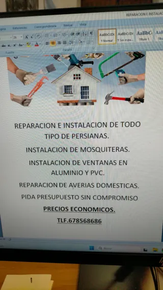 Reparación e Instalación de Persianas
