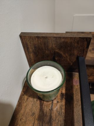 Estante pared barra roble ahumado metal madera