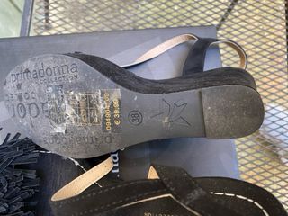 Sandali Zeppa Primadonna Neri Pompon Tg 38