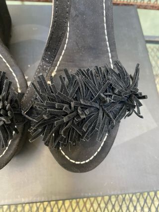 Sandali Zeppa Primadonna Neri Pompon Tg 38