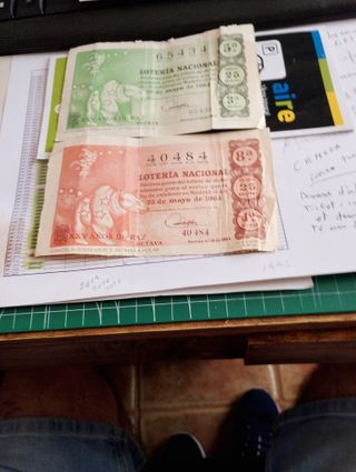 6 décimos Lotería Nacional años 60