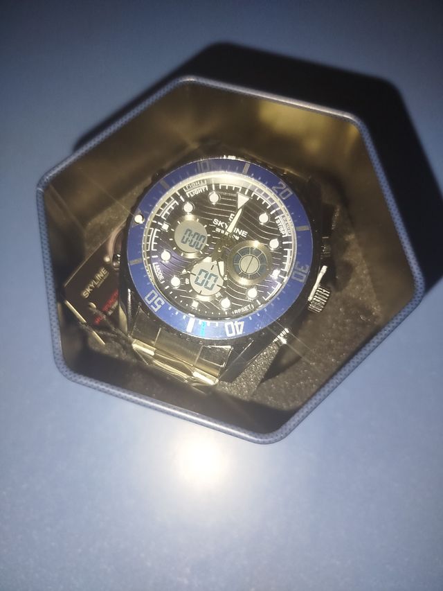 Reloj Skyline Multifunción Dual Time
