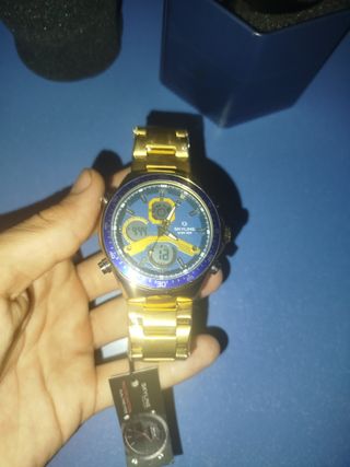 Reloj Skyline Dorado y Azul