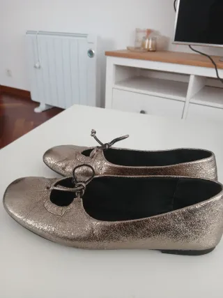 Bailarinas Zara Talla 38 Doradas