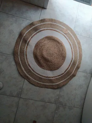 Tappeto rotondo in juta naturale