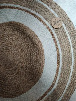 Tappeto rotondo in juta naturale
