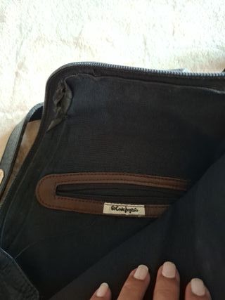 Bolso mochila piel negro