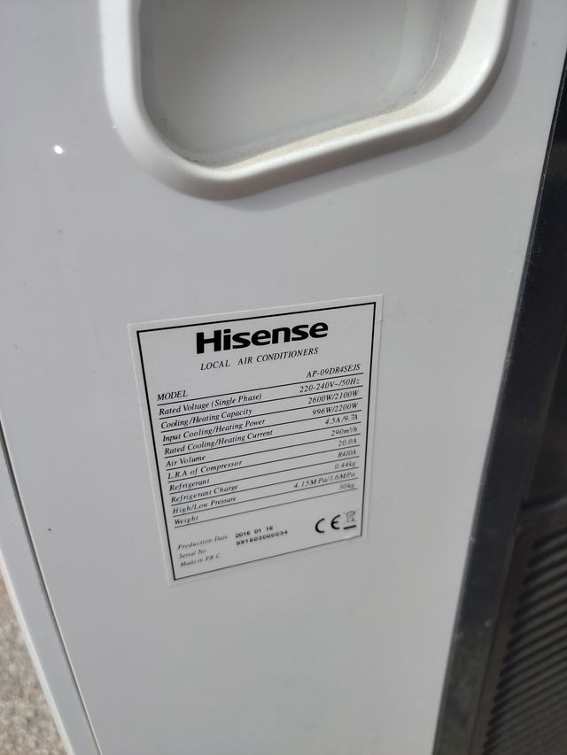 Aire Acondicionado Portátil Hisense AP-09DR4SEJS