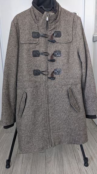 Parka Talla 44 Marrón y Gris