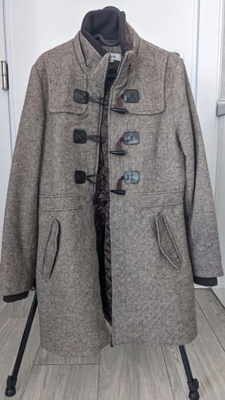 Parka Talla 44 Marrón y Gris