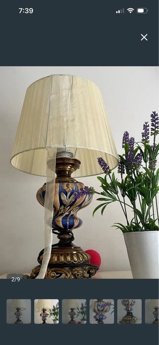 Set 2 Lámparas Mariner Beige/Dorado