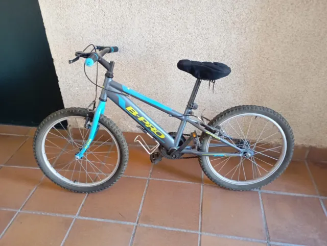 Bicicleta infantil BPro 20 azul y amarilla