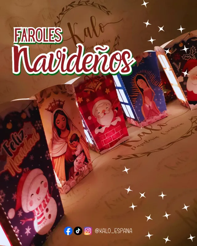 Faroles Navideños x 3 unidades