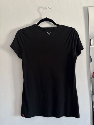 Camiseta Puma Negra con Logo Brillante