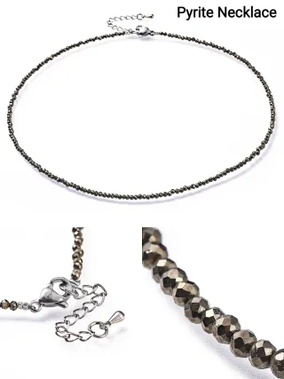 Collana di Pirite Naturale - pietre sfaccettate 2