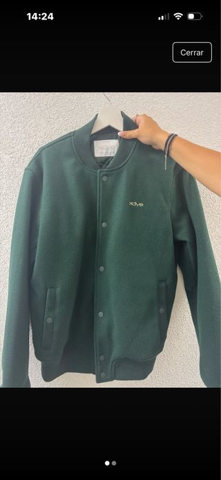 Chaqueta Beisbol Pull and Bear Verde