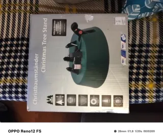Supporto per albero di Natale in plastica verde