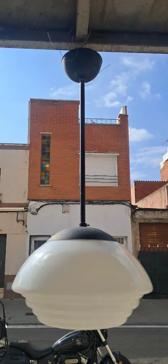 Lámpara colgante comedor cristal y metal