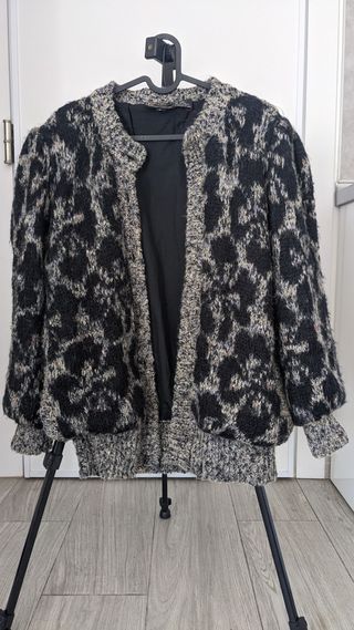 Chaqueta Invierno Mujer Negra y Gris