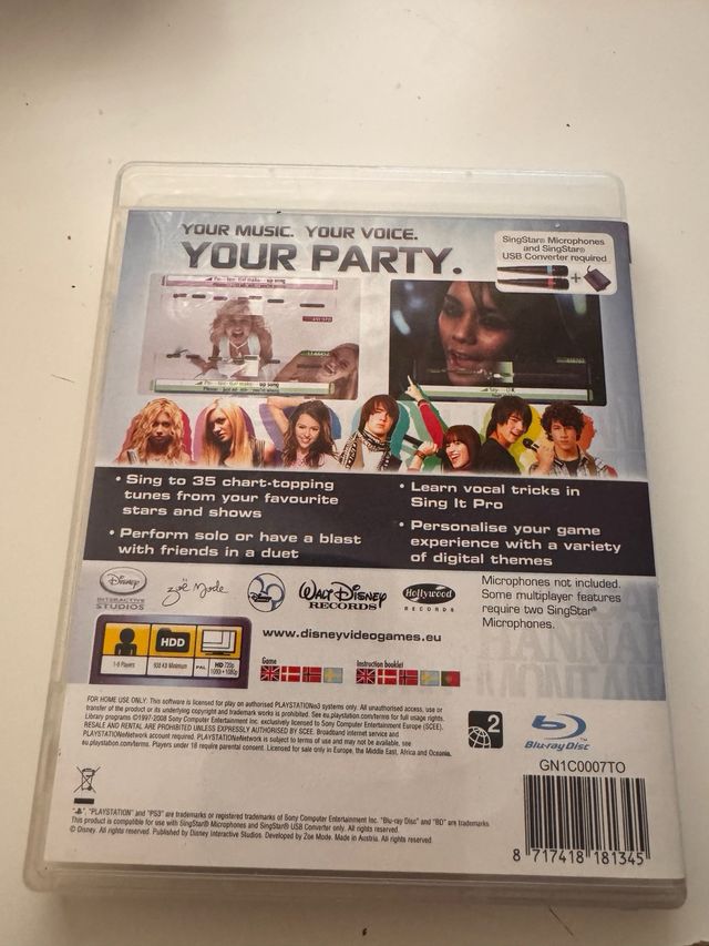 Juego PS3 Disney Sing It