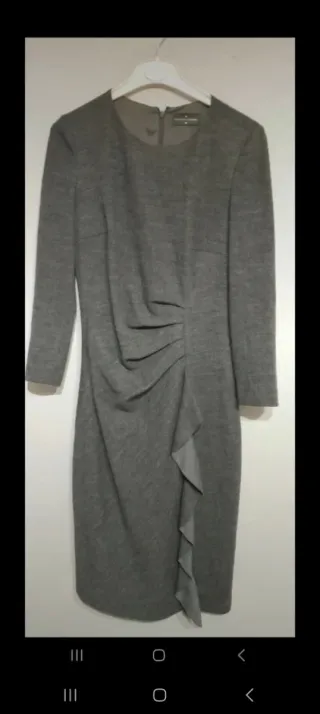 Vestido lana Roberto Verino gris
