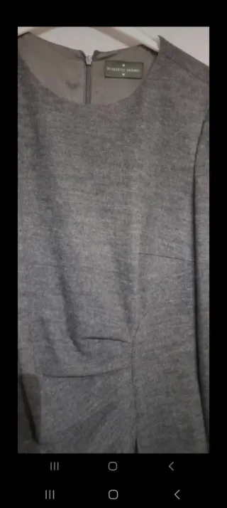 Vestido lana Roberto Verino gris