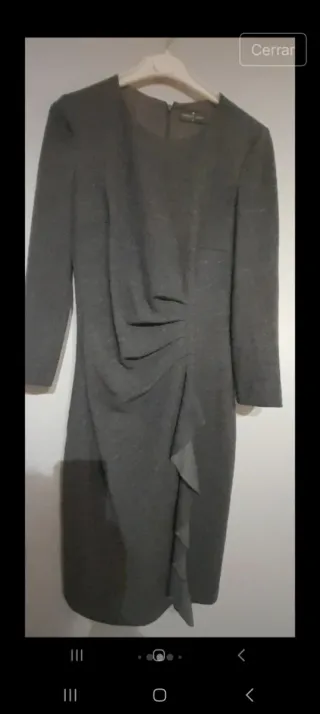 Vestido lana Roberto Verino gris