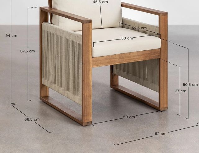 Silla sillón de diseño madera