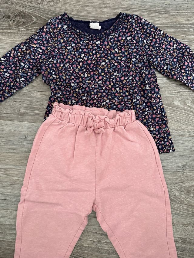 Conjunto niña 2 años floral