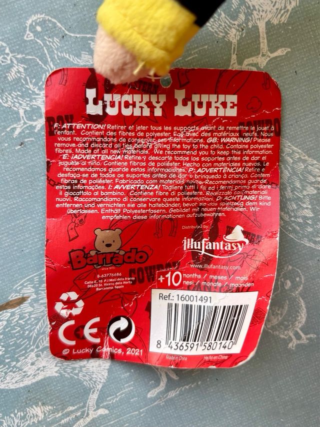 Peluche Joe Dalton Lucky Luke 25cm