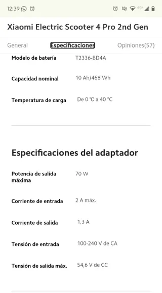 Patinete Xiaomi Scooter 4 Pro (2ª Gen)