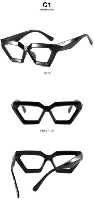 Gafas Negras Geométricas graduadas personalizadas 