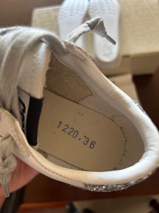 Golden Goose Ballstar Plata y Blanco